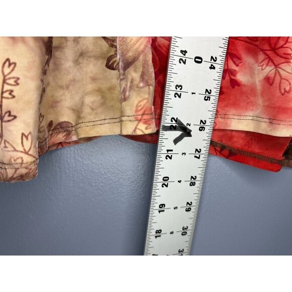 Cato Shirt Womens 18 2X Red Stretch Velvet Burnout Fairy Grunge Y2K Whimsigoth - Picture 7 of 11